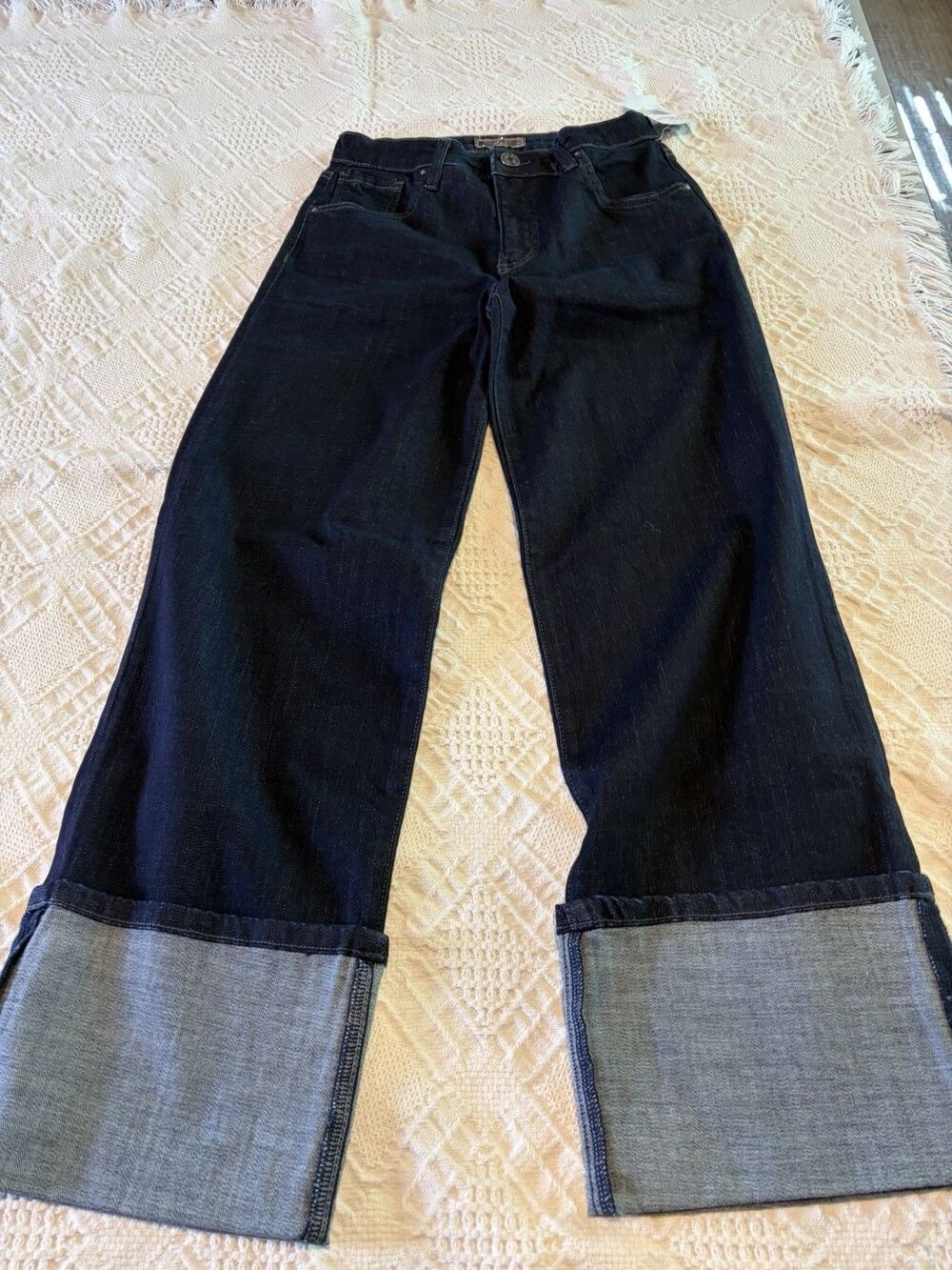Kut From The Kloth High Rise Wide-Leg Jeans Sz 00 Academia Preppy